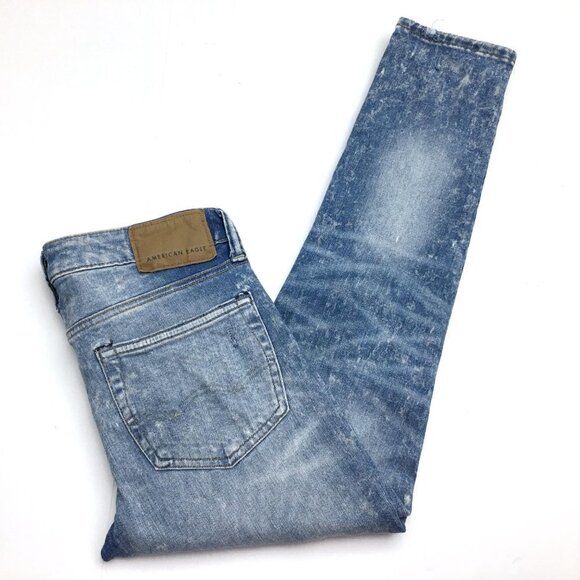 American Eagle Men's Jeans Next Level Airflex Skinny Distressed Light Wash 28x28 - Picture 13 of 13